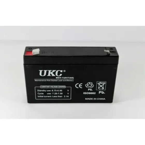 Акумуляторна батарея UKC 6В 7А BATTERY для ДБЖ, ліхтарів, іграшок та інших автономних пристроїв Одеса