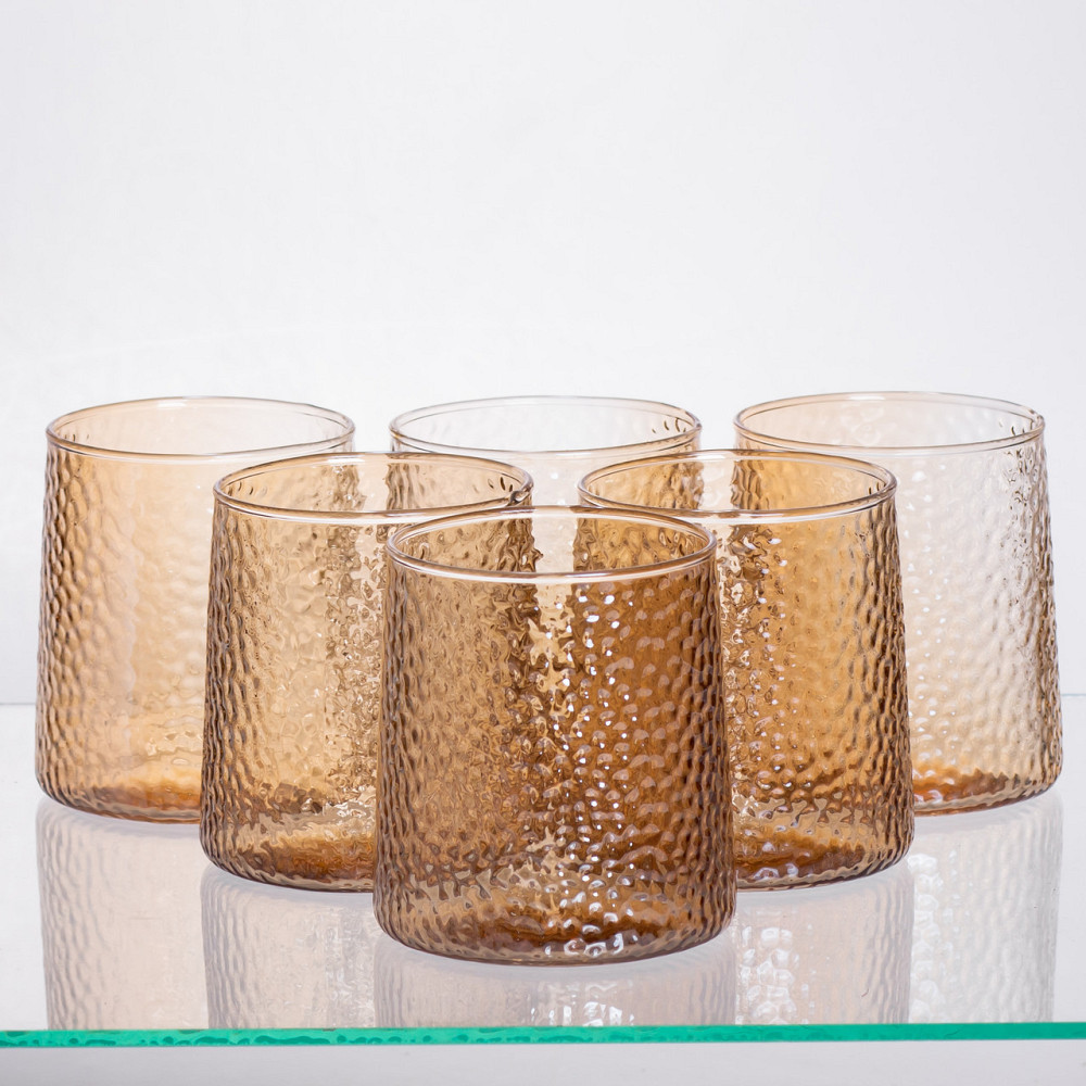 Набір для напоїв графин з бамбуковою кришкою та 6 склянок, коричневий 64486-36 Коломия - фото 2