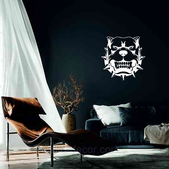 Декоративне настінне Панно «Собака», Декор на стіну 50*50 см, Білий Київ