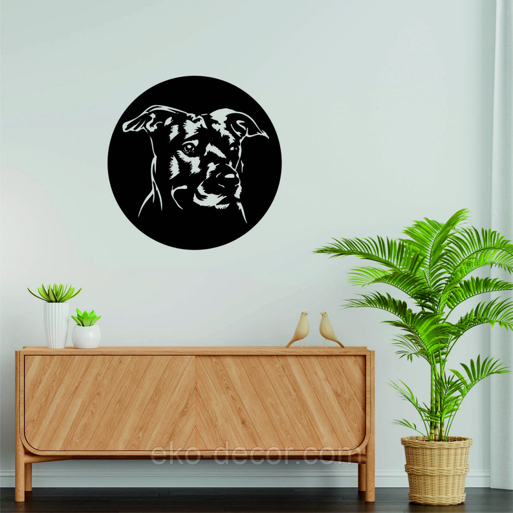 Декоративне настінне Панно «Собака», Декор на стіну 70*70 см, Чорний Київ - фото 7