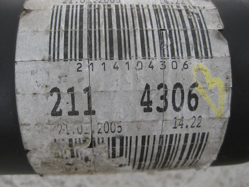 Mercedes-Benz  A2114104306 Карданний вал E-Class W211 E220 cdi Одеса - фото 3