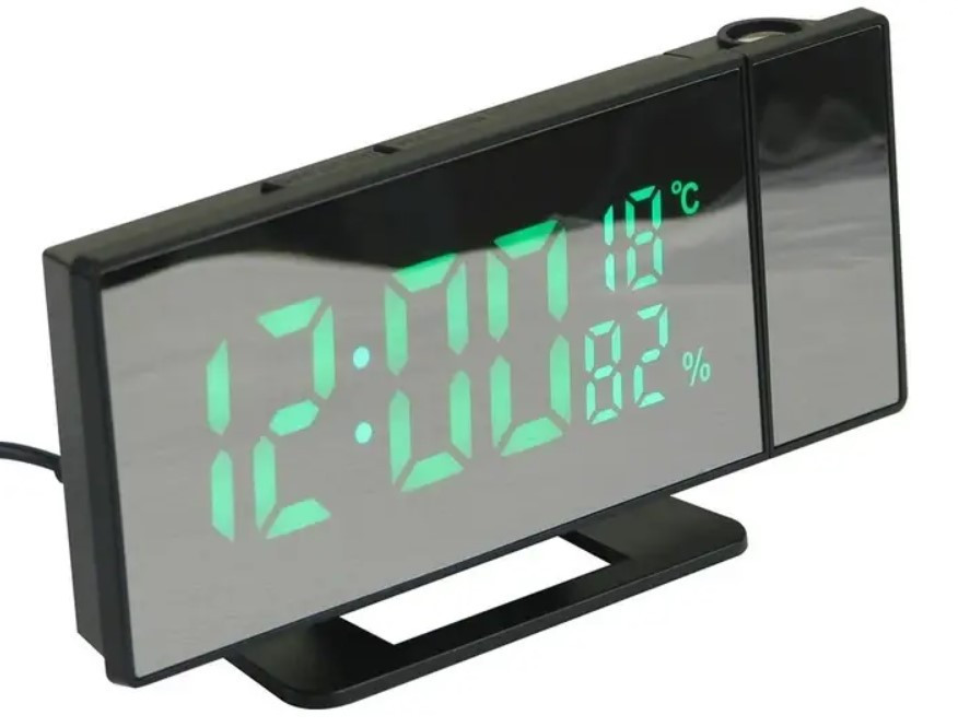 Годинник настільний VST 896S-4 9091 із зеленим підсвічуванням, чорний Винница - изображение 1