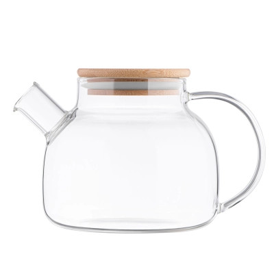 Заварник Ardesto Gemini боросилікатне скло бамбук прозорий 1000мл (AR3010GBM) Вінниця - фото 1