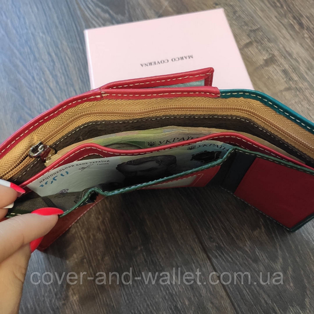Бірюзовий маленький жіночий гаманець на магнітах Marco Coverna MC 2-2068 Київ - фото 4