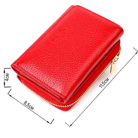 Портмоне женское в три сложения из натуральной кожи Tony Bellucci 22023 Красный Киев