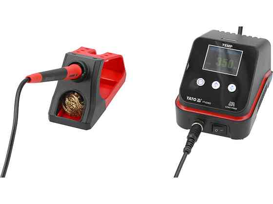 Паяльна станція мережева 110-230 V YATO; Р= 192 Вт, t°= 90-500°С, жало тип C245, LCD табло [10] Одеса