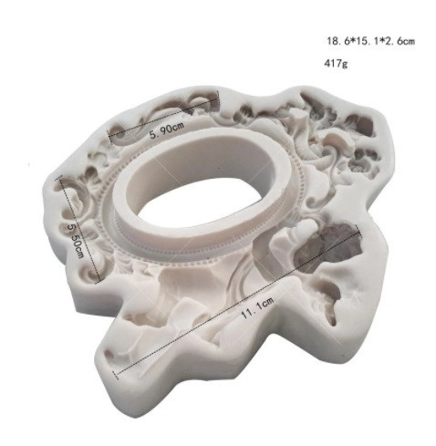 Силиконовый молд Ангел и рамка 147 на 165 мм серый Киев - изображение 2