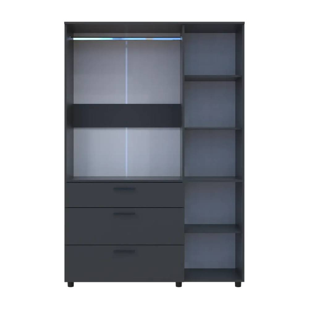 Шафа для одягу Doros Торн Антрацит 3 ДСП/3Ш (штанга) 135х51.6х200 (DRS-012085) Львів - фото 7