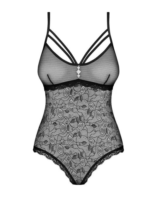 Мереживне боді з доступом 818-TED-1 teddy M/L, чорне Львів - фото 5