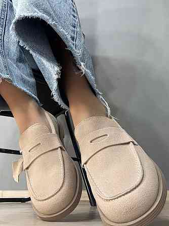 Туфлі жіночі Hengji 588-5 замшеві лофери бежеві, 39, 24,5 см Київ