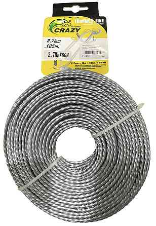 Леска мотокосы Ø2,7mm, 60 метров (косичка, желтая) Мукачево