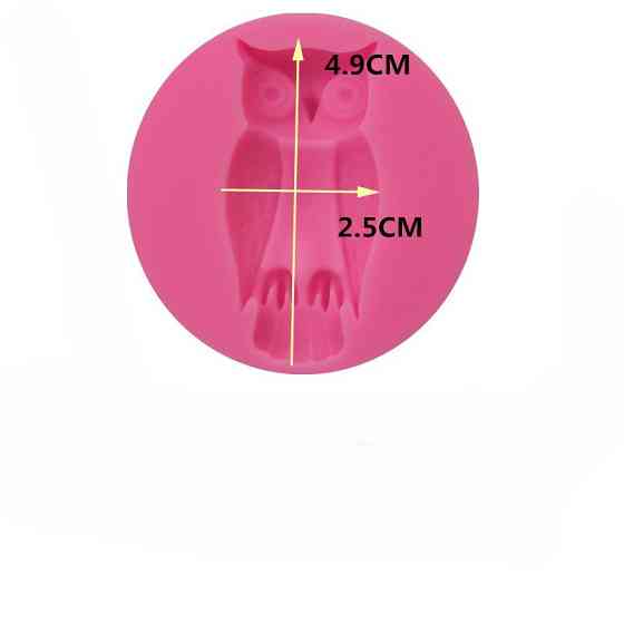 Молд силиконовый Сова 49 на 25 мм розовый Киев