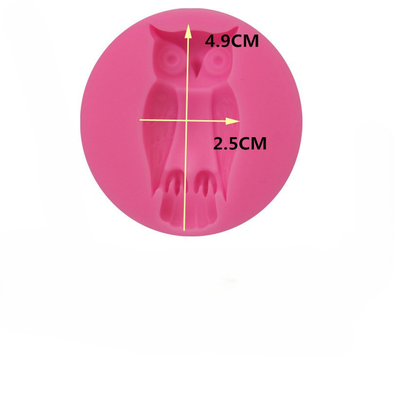 Молд силиконовый Сова 49 на 25 мм розовый Киев - изображение 2