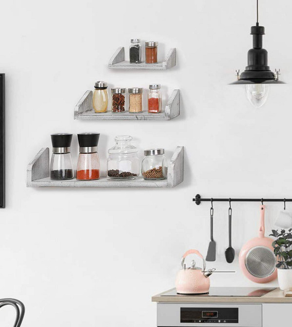 Настінна полиця "Мердека 32" шеббі Миколаїв - фото 4