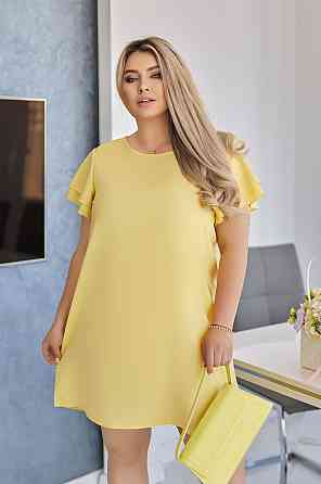Сукня літня з воланами на плечах Fiesta 54-56, Жовтий Київ