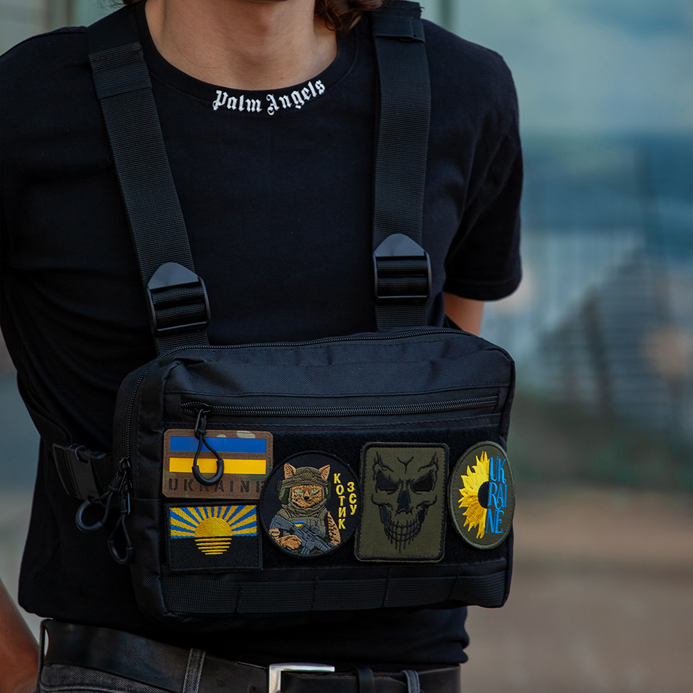 Багатофункціональна тактична сумка, Молодіжна брезентова сумка Тактична з шевроном CP-39 Львів - фото 15