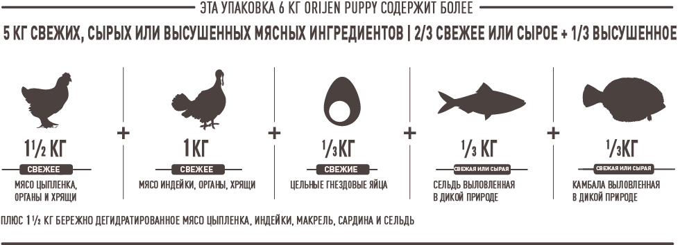 Orijen Puppy (Ориджен Паппи) сухой корм для щенков всех пород 2 кг. Запорожье - изображение 3