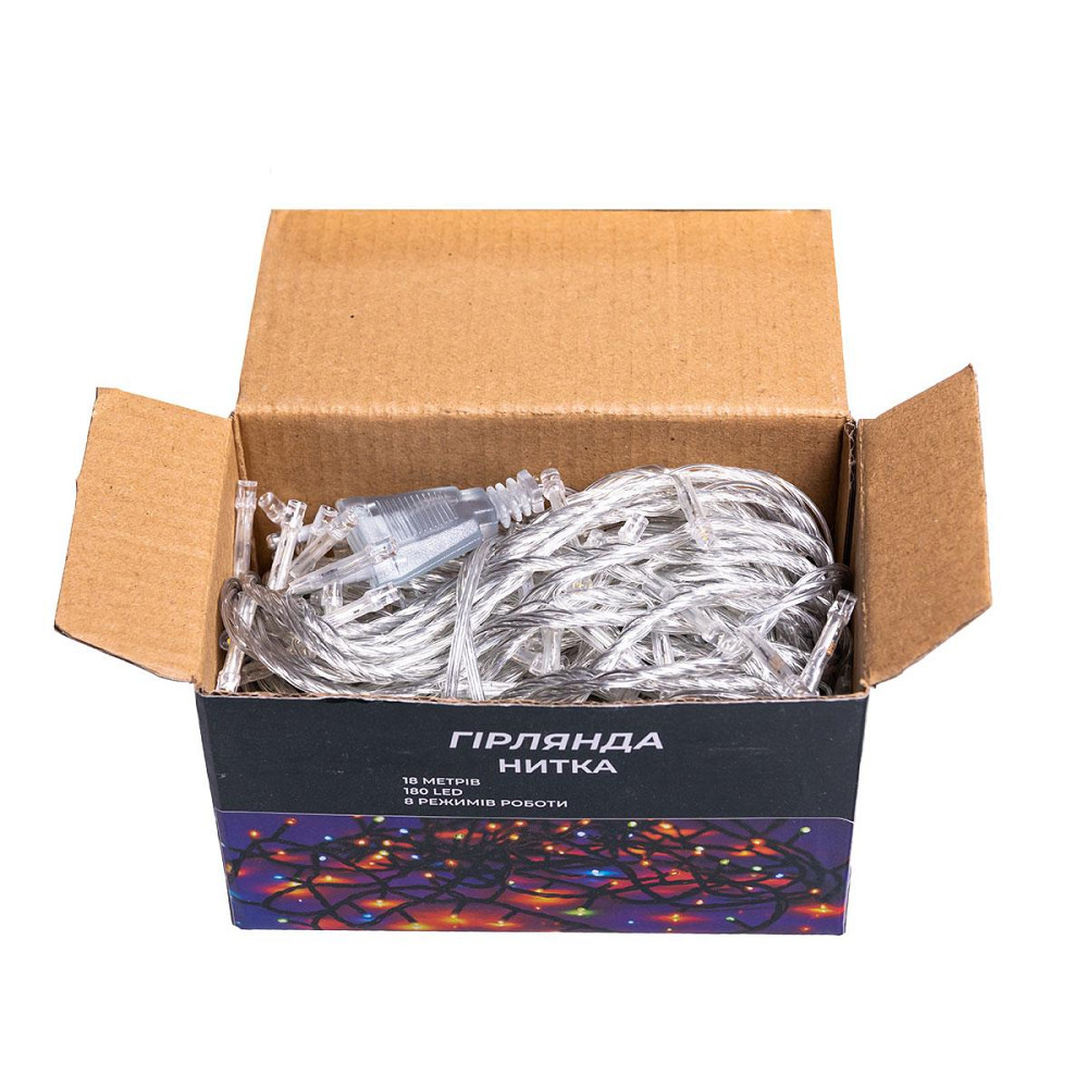 Garlando Новорічна гірлянда кімнатна нитка 18 м 180 LED кімнатна гірлянда білий провід Жовте св Київ - фото 2