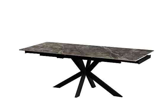 Стіл Квант 160 (+60)*90, чорний/керам Армані грей Днепр