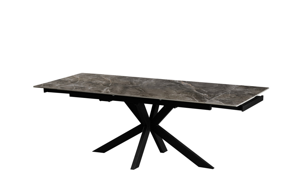 Стіл Квант 160 (+60)*90, чорний/керам Армані грей Днепр - изображение 2