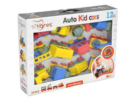 Набір транспорту 4*9*3см Kid cars 12шт арт.39243 кольоровий ТМ TIGRES Київ