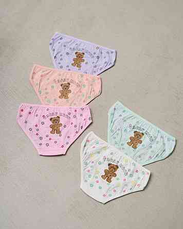 Пастельные детские трусики на девочку - Vacay mood Мишка 5 шт Nicoletta 116760 Киев