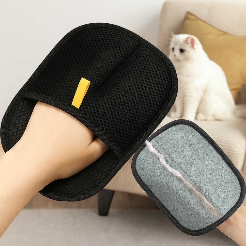 Двостороння рукавичка для вичісування вовни 24*16 см SBR Київ - фото 1