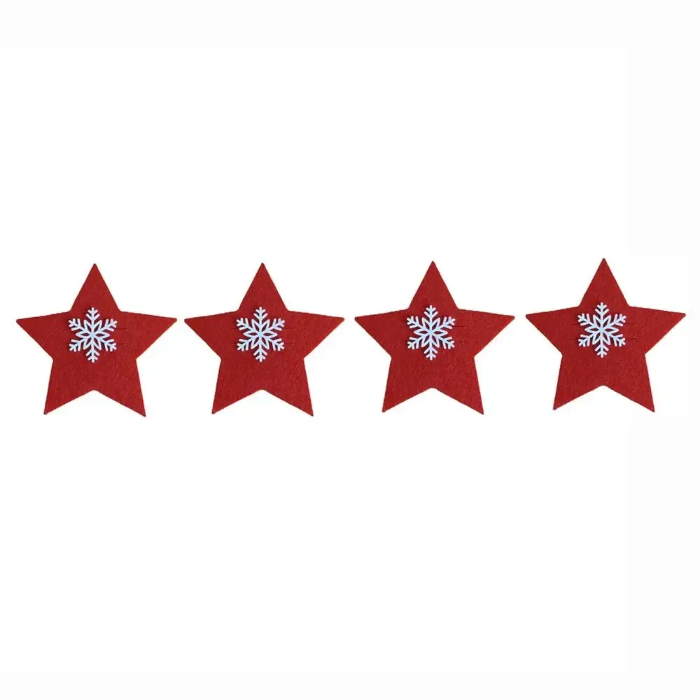 Новогодние кармашки для столовых приборов Звездочки 15 на 15 см красный Киев - изображение 6