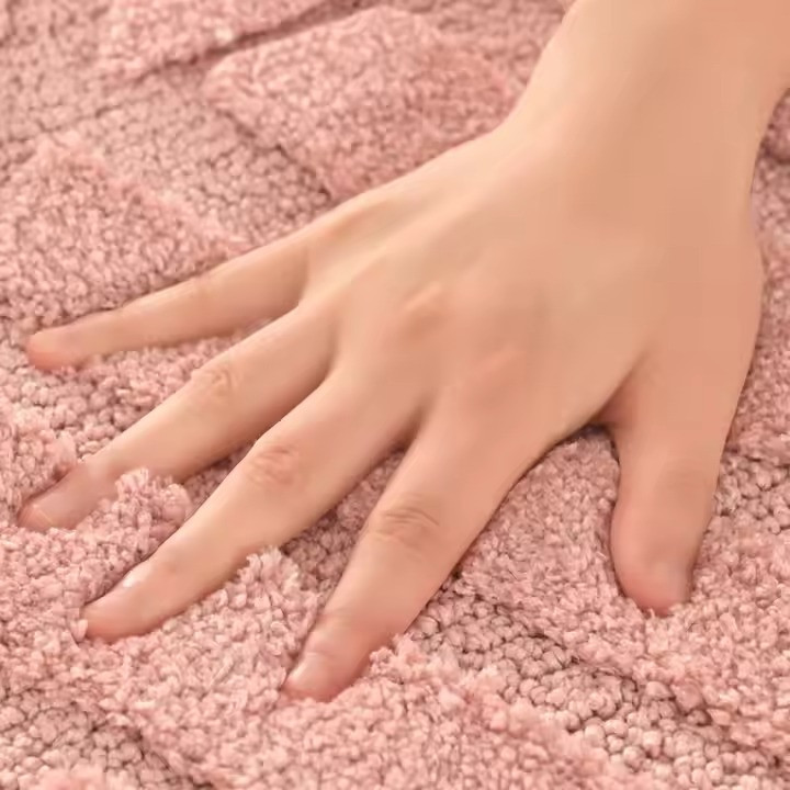 Коврик для ванной комнаты и душа коврик для ног в душевую,микрофибра,атискользящий c узором 50х80 см,розовый Каменец-Подольский - изображение 3