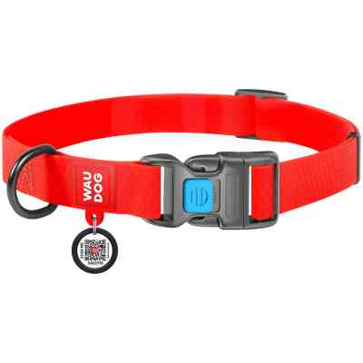 Ошейник для животных WAUDOG Waterproof с QR паспортом Ш 25 мм Д 38-58 см красный (27773) Винница