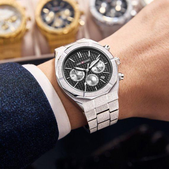 Часы мужские наручные Aocasdiy Graphite (Серебристый) Винница - изображение 3