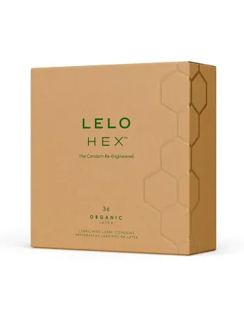 Презервативи LELO HEX Condoms Organic 36 Pack, тонкі та суперміцні Львів