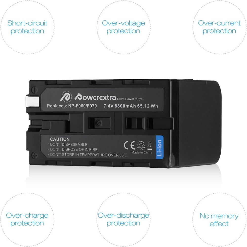 Аккумулятор Powerextra NP-F970 / NP-F960 / NP-F950 / NP-F930 8800 мАч для камер Sony, Li-ion Киев - изображение 5
