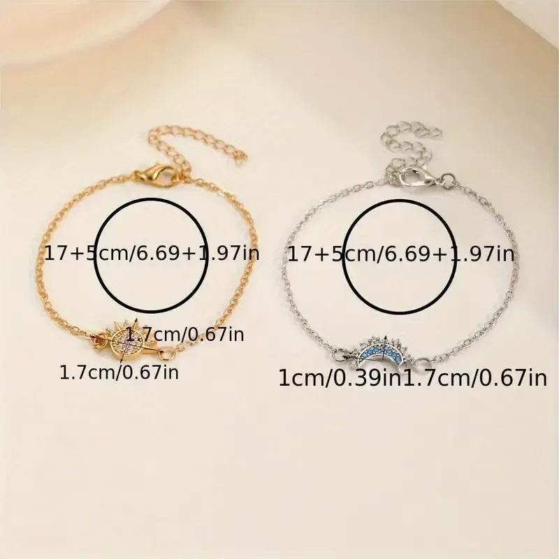 Парные браслеты “Солнце и Луна” – набор для пары и друзей, регулируемые Киев - изображение 2