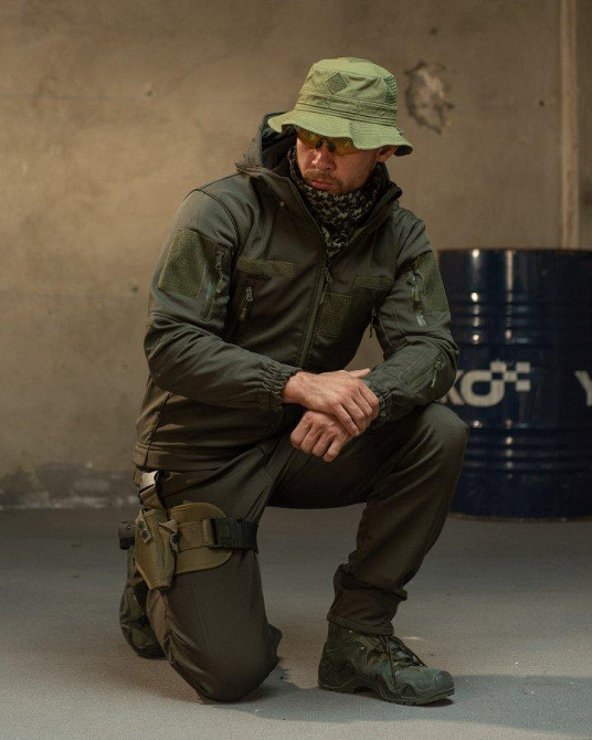 Демисезонный тактический костюм софтшел Softshell ROCKET олива  НП4862 Одесса - изображение 3