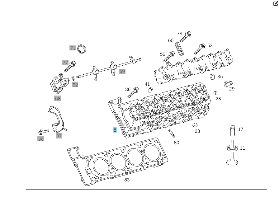 Mercedes-Benz  A1130102020 R1130161601 Головка блока циліндрів ліва з клапанами для двигуна M113 V8 5.0 л Одесса - изображение 7