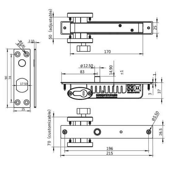 Замок електроригельний SEVEN BL-729 Київ