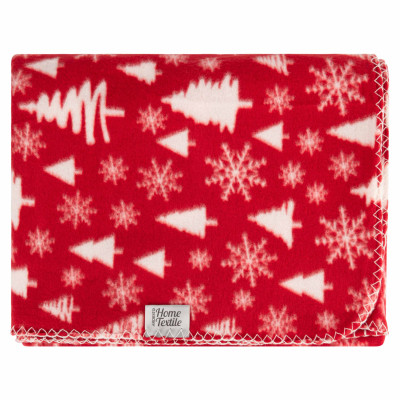Плед Ardesto Christmas Fleece 130x160см, 100% полиэстер, заснеженные елки (ART0715PB) Винница - изображение 4