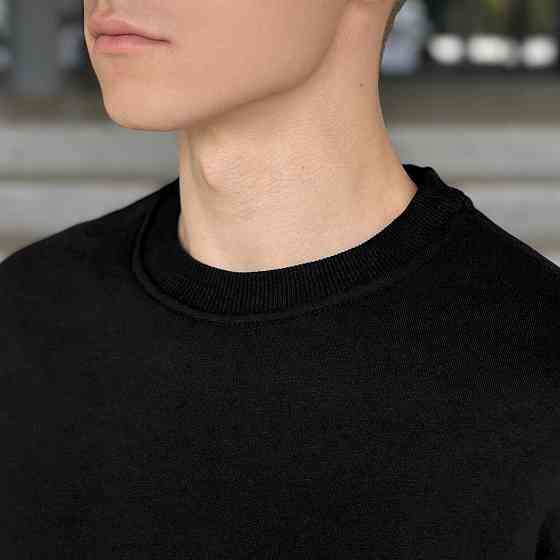 Світшот чоловічий зимовий однотонний чорний Pobedov Apex Київ