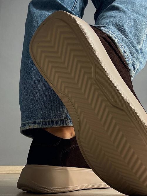 Кеды женские Hengji 85-12 натуральный замш на платформе коричневые, 36, 23,5 см Одесса - изображение 9