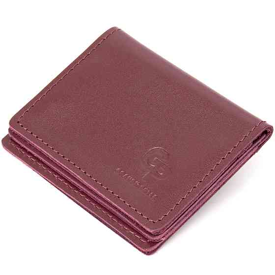 Кожаная обложка для автодокументов GRANDE PELLE 11491 Бордовый Киев