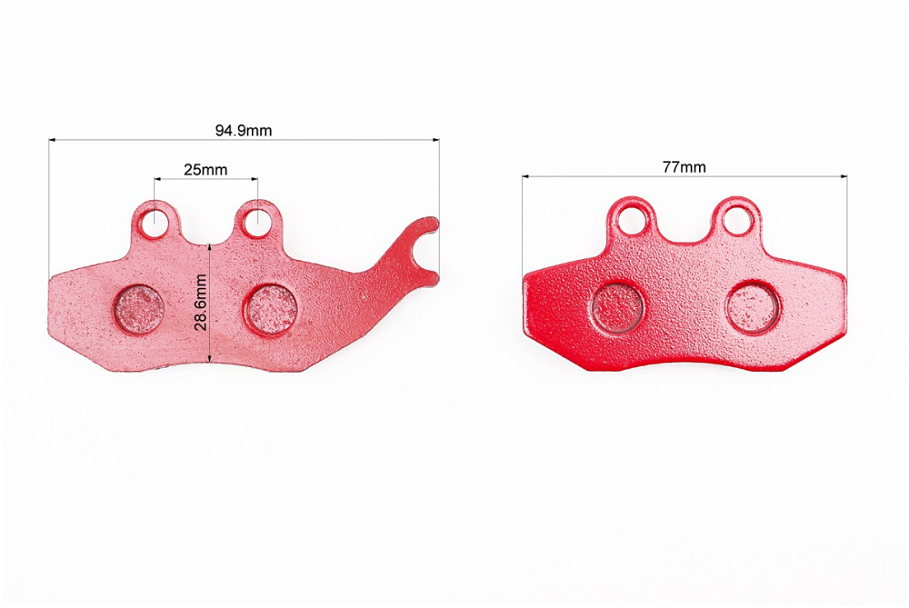 Гальмівні колодки (дискові) RX 50/SX 50; KEEWAY-X Ray 50 Supermoto; PEUGEOT-Geopolis 125 RS; SHERCO-Enduro 50 (EN50) к-кт 2шт червоні Киев - изображение 2