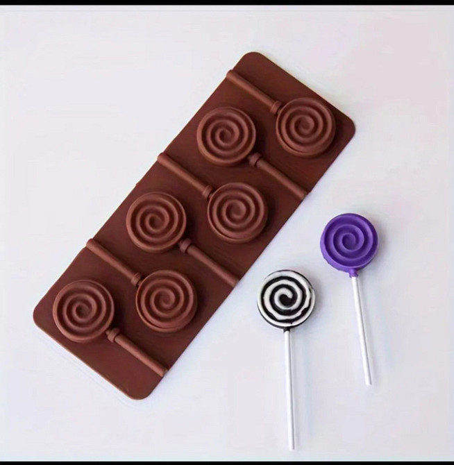 Форма для леденцов Empire, 6 шт, спираль, пищевой силикон, 23×9,5 см, для духовки, морозилки Одесса - изображение 2