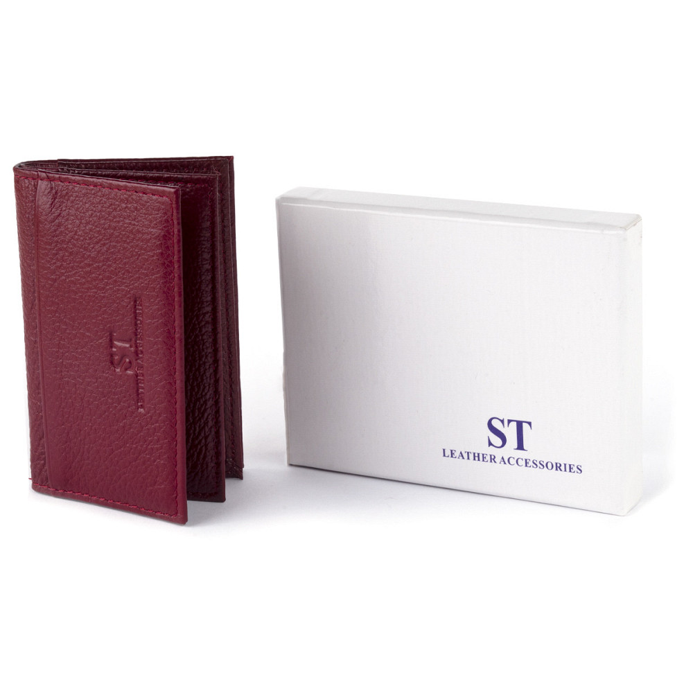 Візитниця-книжка ST Leather 19218 Бордова Київ - фото 7