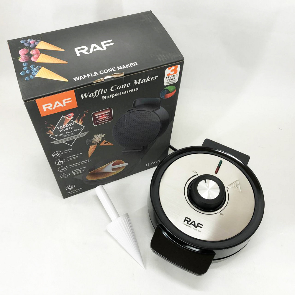 Вафельница с антипригарным покрытием RAF R.565 1000 Вт, Вафельница для рельефных вафель YM-48 Львов - изображение 10