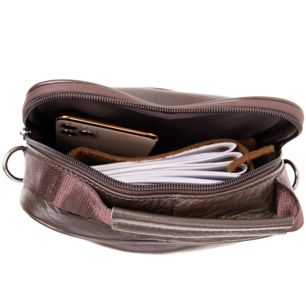 Мессенджер мужской вертикальный Vintage 20394 Коричневый Киев - изображение 5