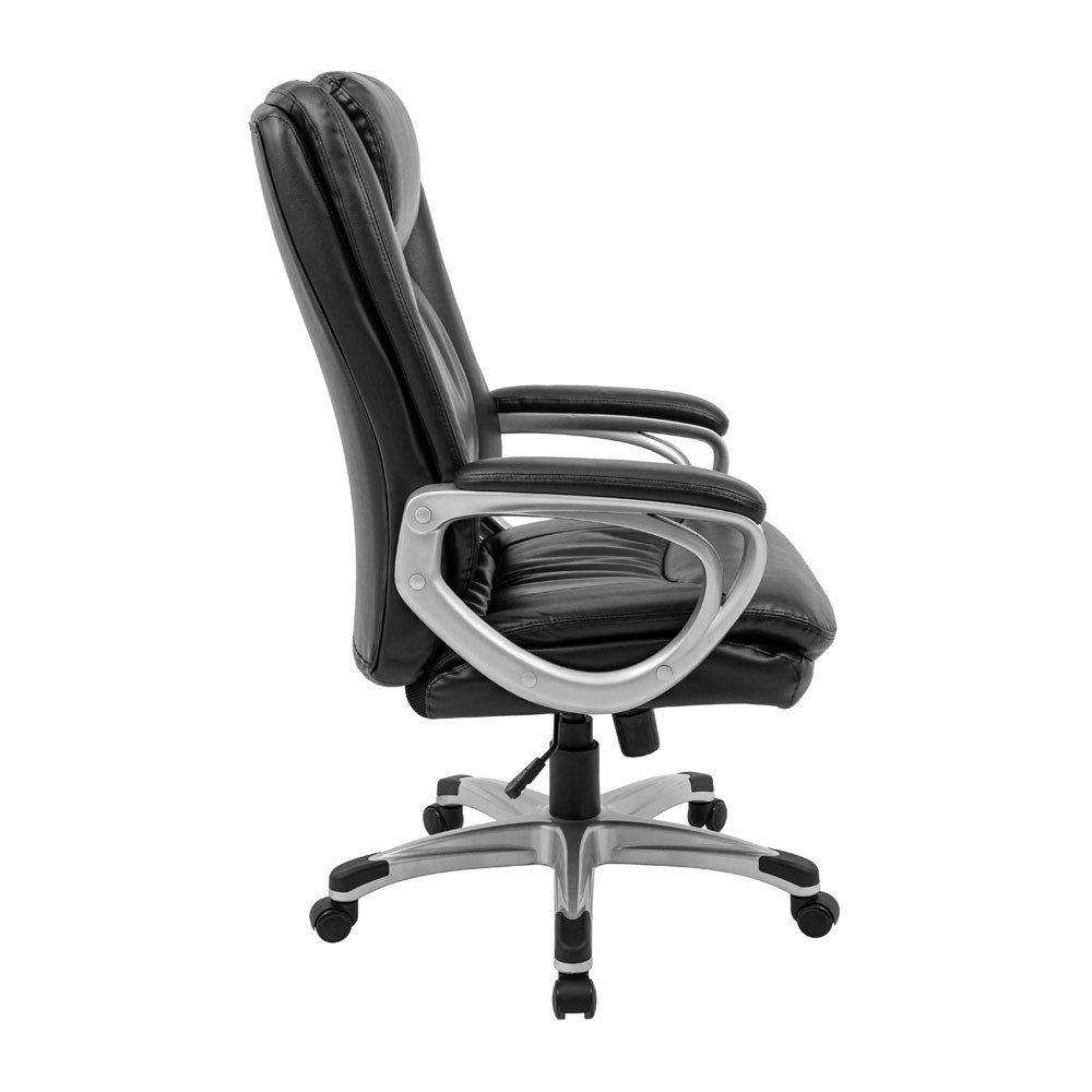 Офисное Кресло Руководителя Elite Pro М1 Tilt Кожа-сплит Черно-серый Киев - изображение 3