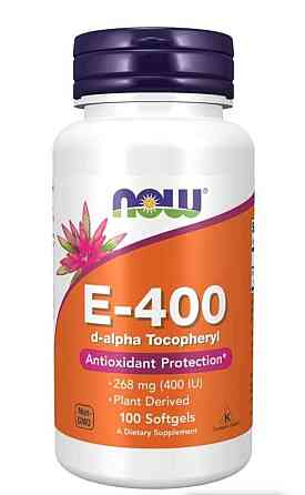 Вітамін Е d-альфа-токоферилацетат  (Natural Vitamin E) 400 МО 100 капсул Київ
