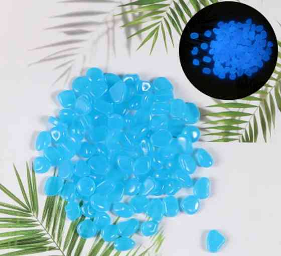 Камені фосфорні декоративні маленькі 500 штук 11 мм синій Київ