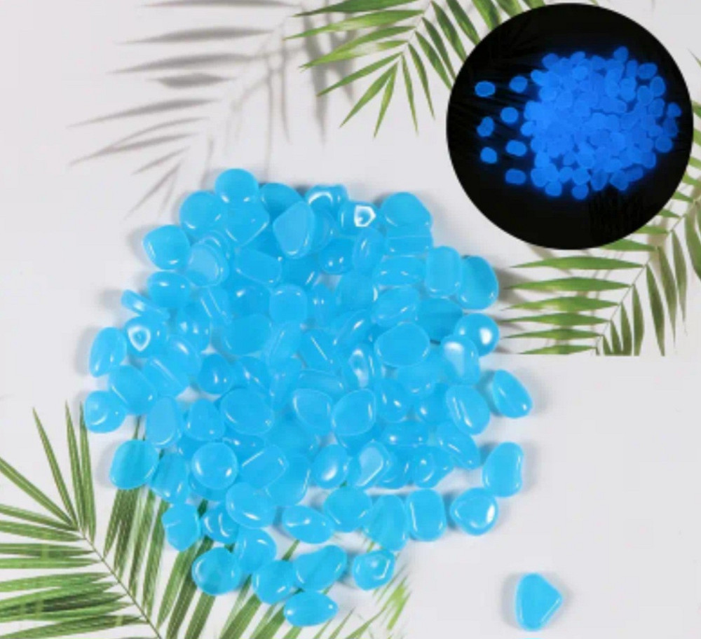 Камені фосфорні декоративні маленькі 500 штук 11 мм синій Київ - фото 1